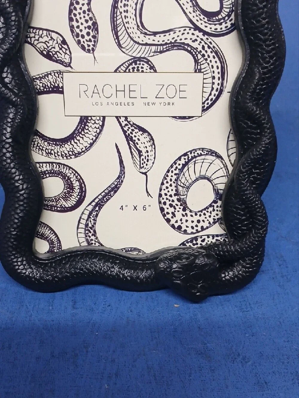 Rachel Zoe Black Snake Motif Gothic Halloween Picture Frame Suits 4